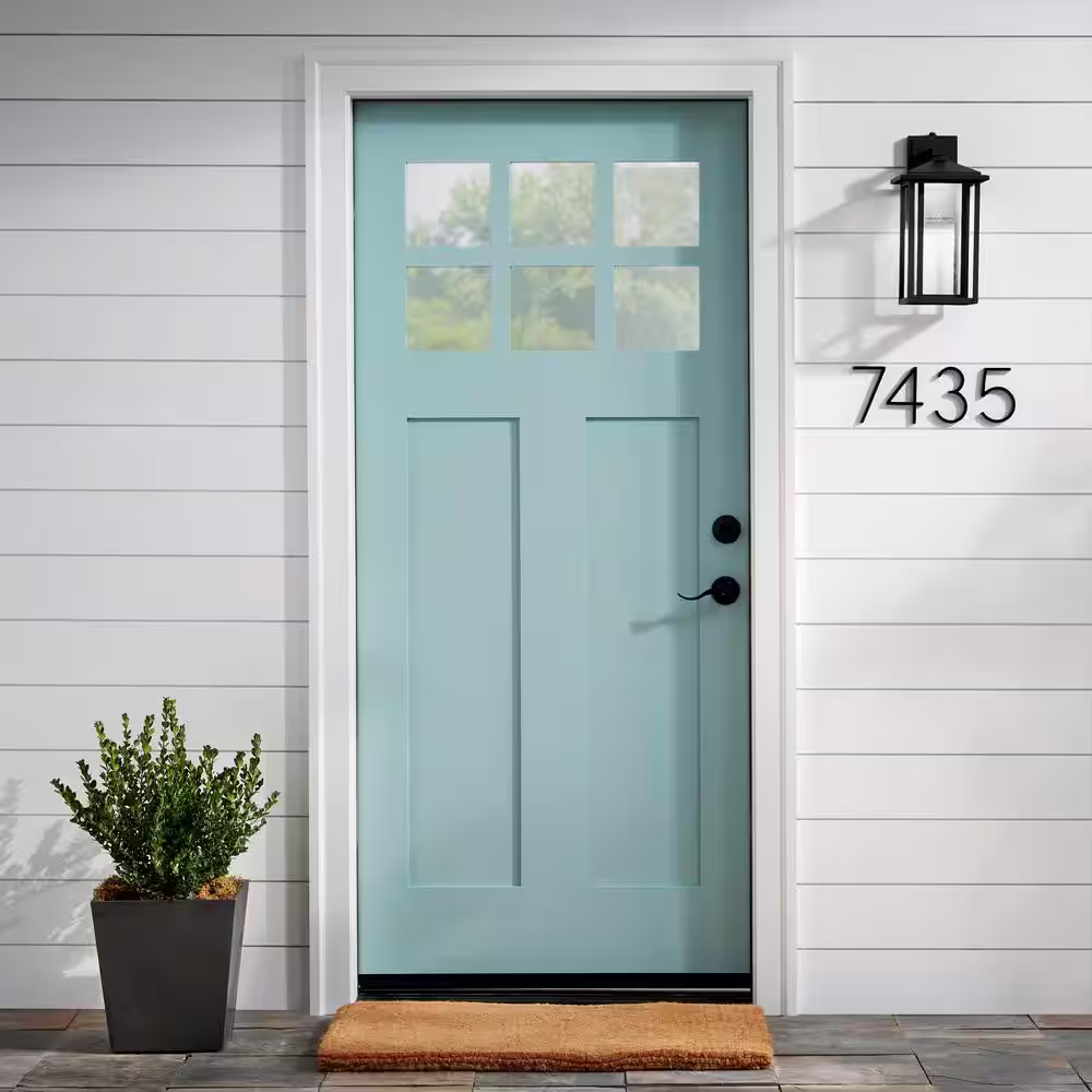 Everbilt 5 in. Black Floating or Flush House Number 9