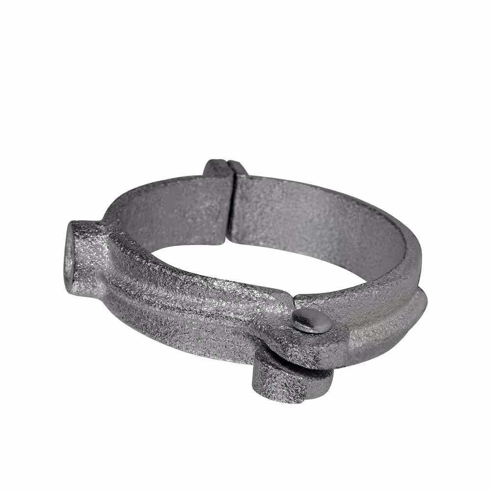 The Plumber's Choice 3 in. Hinged Split Ring Pipe Hanger in Galvanized Malleable Iron