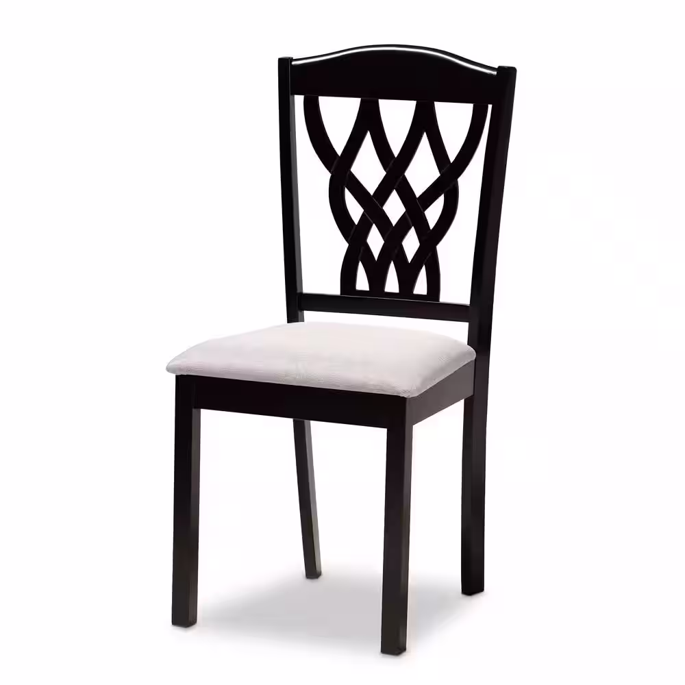 Baxton Studio Salem 7-Piece Grey and Dark Brown Dining Set