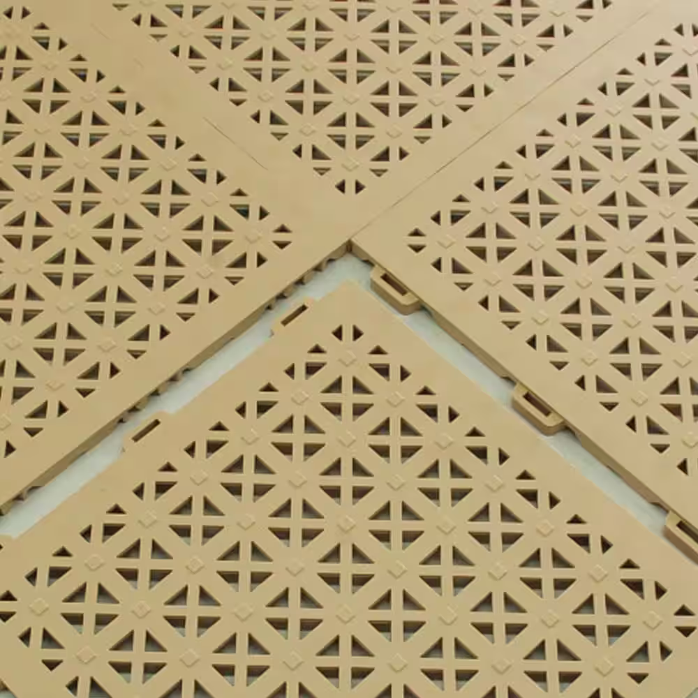Greatmats StayLock Perforated Blue 12 in. x 12 in. x 0.56 in. PVC Plastic Interlocking Outdoor Floor Tile (Case of 26)