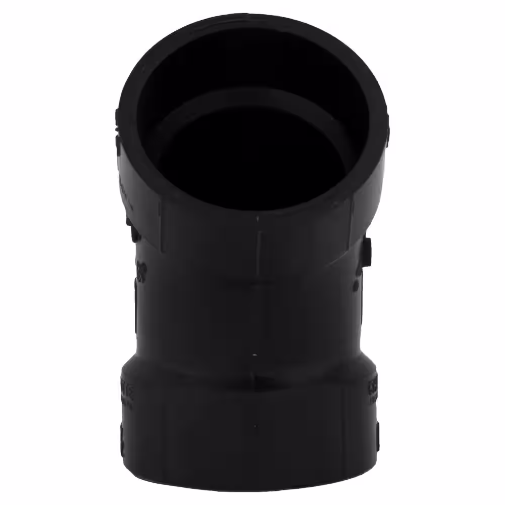 Charlotte Pipe 1-1/2 in. x 1-1/2 in. Acrylonitrile Butadiene Styrene (ABS) 45-Degree Elbow Fitting