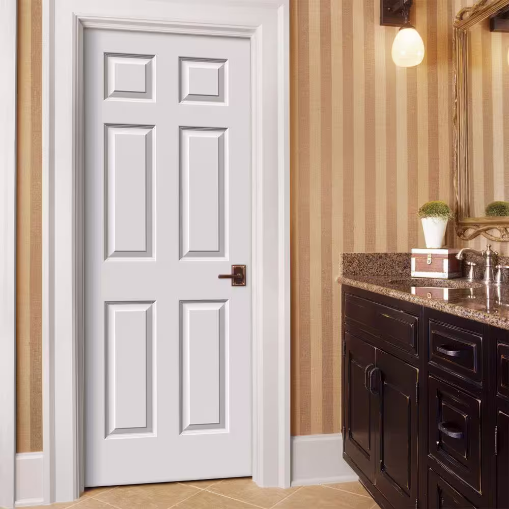JELD-WEN 30 in. x 80 in. Colonist White Painted Smooth Molded Composite MDF Interior Door Slab