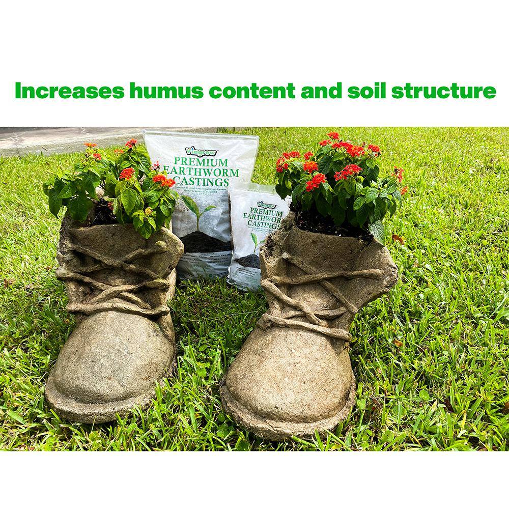 Viagrow Earthworm Castings Premium Vermicompost, 6lb. Bag (6-Pack / 36lbs. Total)