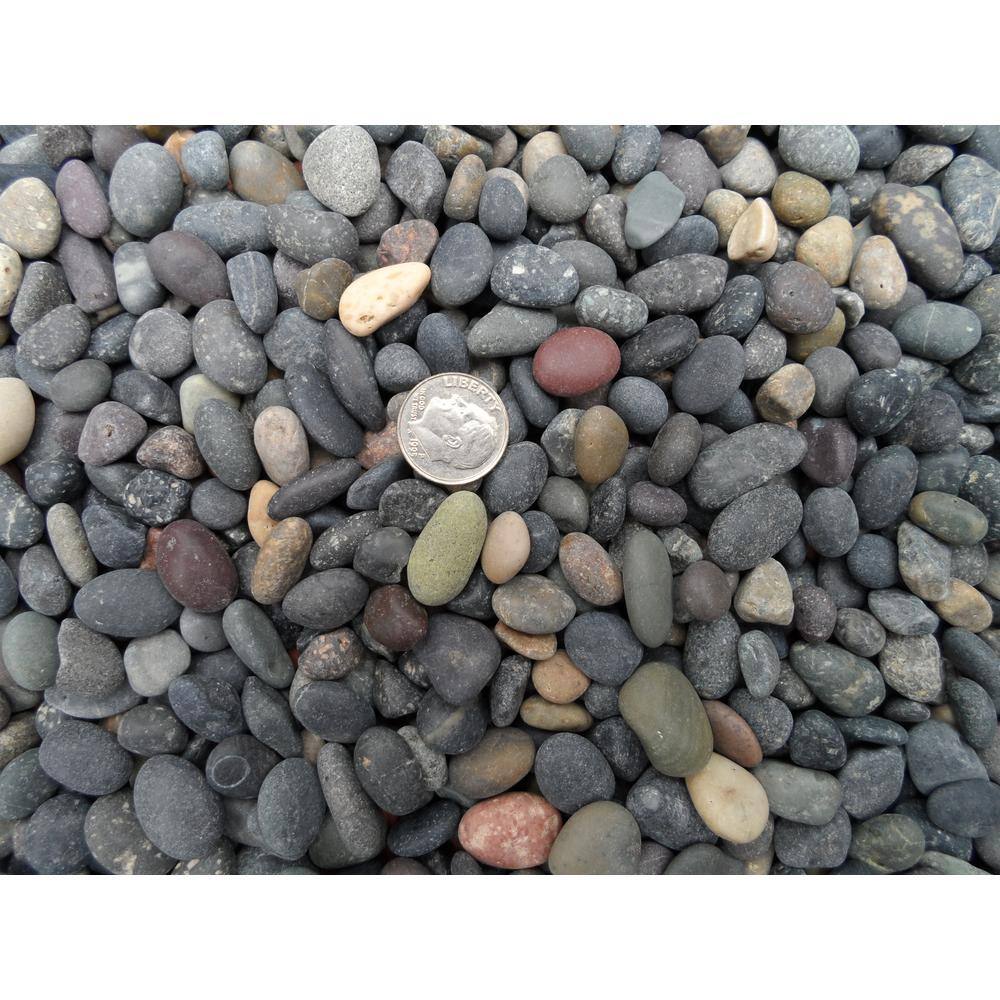 None Rock Ranch 0.25 cu. Ft. 20 lbs. 3/8 in. to 5/8 in. Mixed Mexican Beach Pebble (40-Bag 10 cu. Ft. 800 lbs. Pallet)