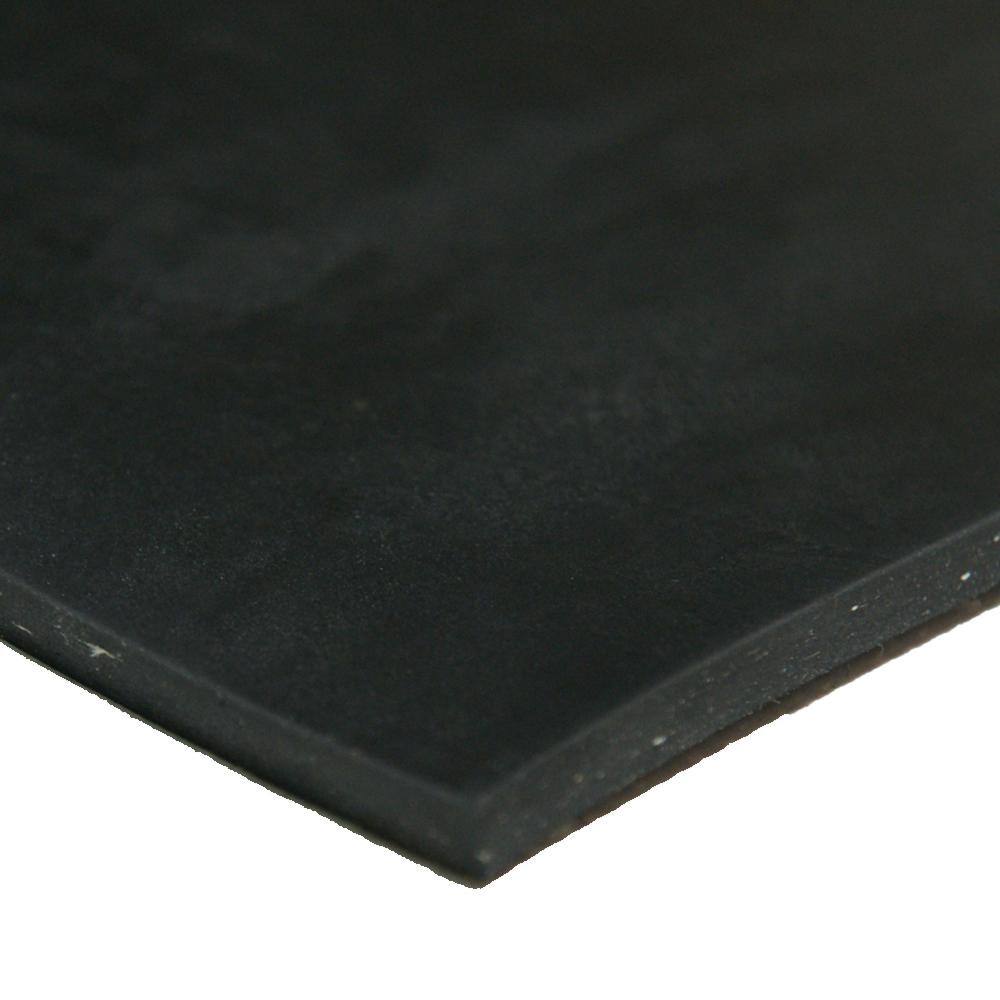 Rubber-Cal Cloth Inserted SBR 1/4 in. x 36 in. x 96 in. 70A Rubber Sheet - Black