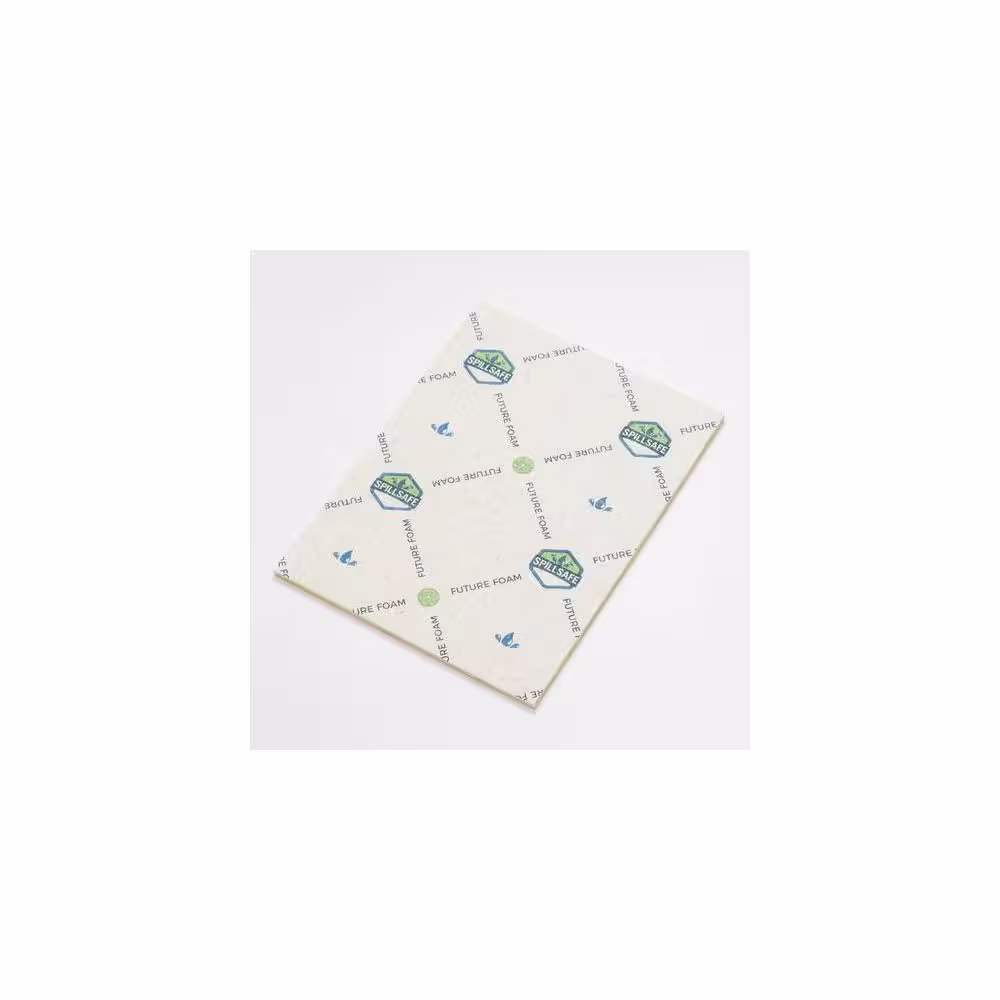 FUTURE FOAM 1/2 in. Thick 8 lb. Density Memory Foam with Moisture Barrier