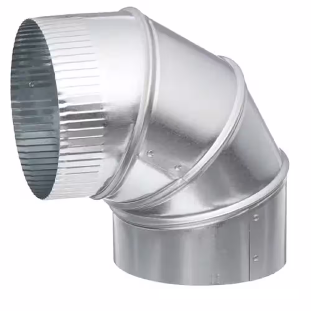 Master Flow 6 in. 26-Gauge 90 Degree Round Adjustable Elbow