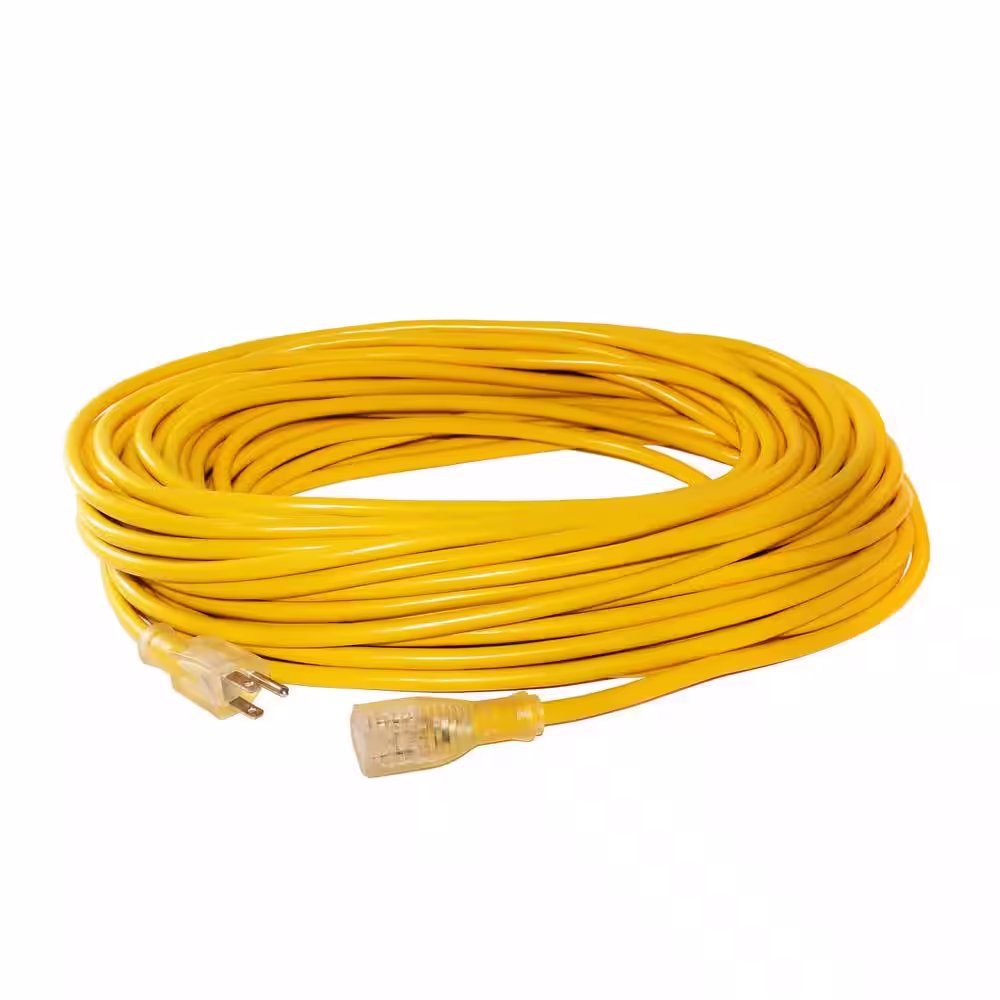 None 100 ft. 12/3 SJT 15 Amp 125-Volt 1875-Watt Lighted End Indoor/Outdoor Heavy-Duty Extension Cord (2-Pack)
