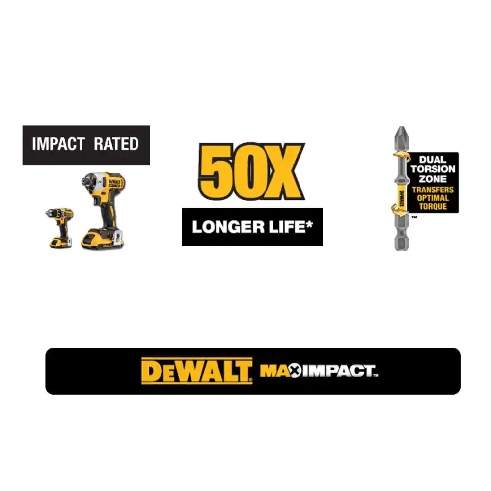 DEWALT MAX IMPACT Steel Nut Driving Drill Bit Set (5-Piece)