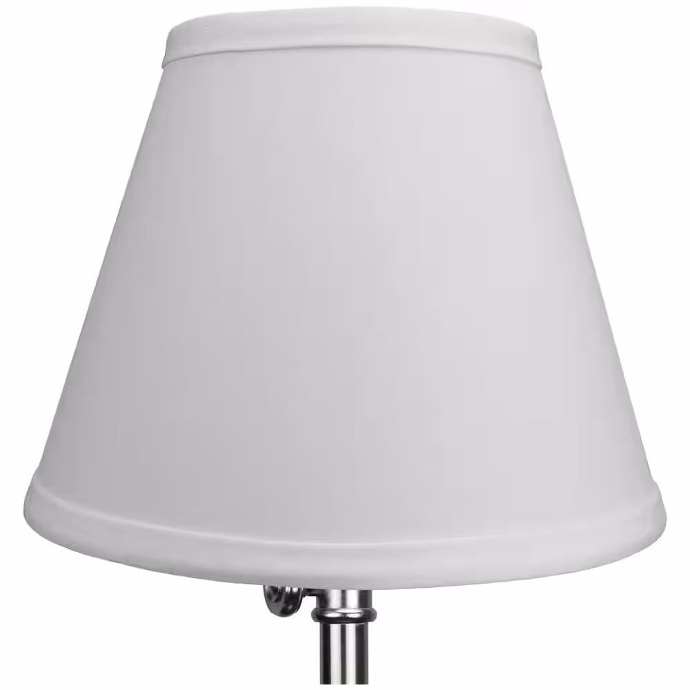 FenchelShades.com 5 in. Top Diameter x 9 in. Bottom Diameter x 7 in. Slant Linen White Empire Lamp Shade