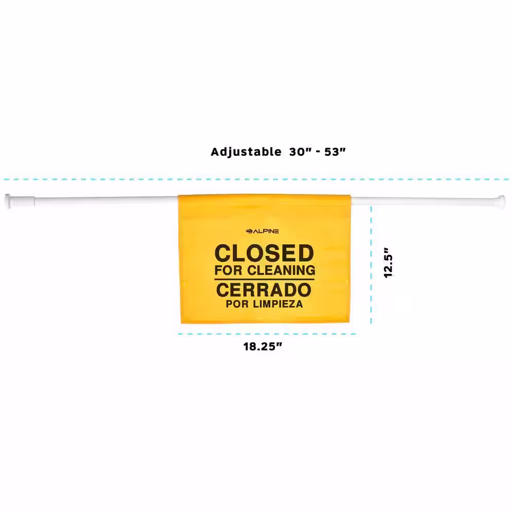 Alpine Industries Yellow Safety Hanging Sign (3-Pack)