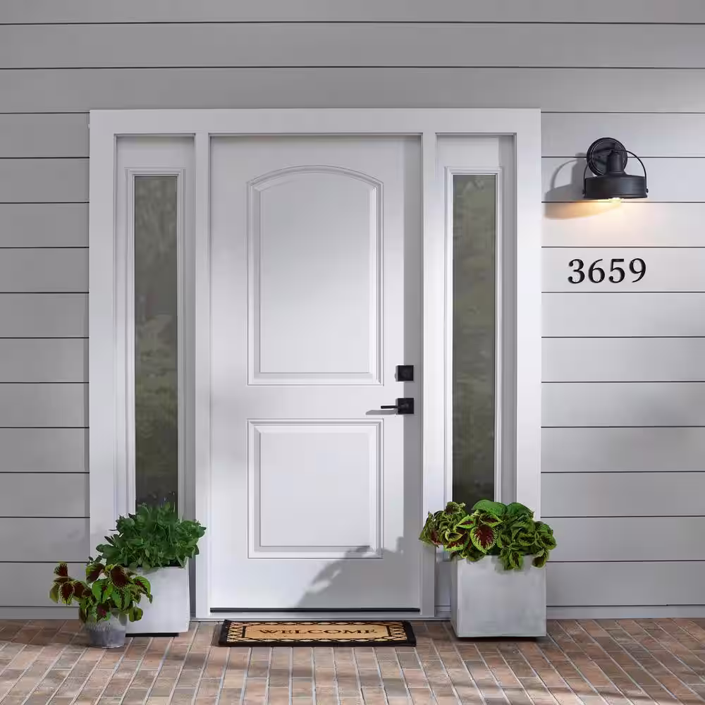 Everbilt 4 in. Black Flush Mount Metal House Number 6