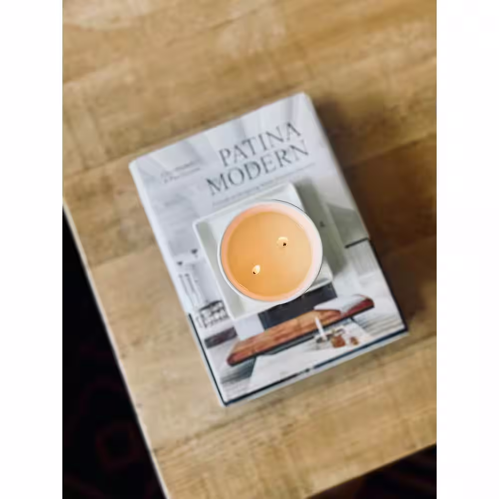 Z CANDLES Lavender plus Sage, Matte White Candle 12 oz.