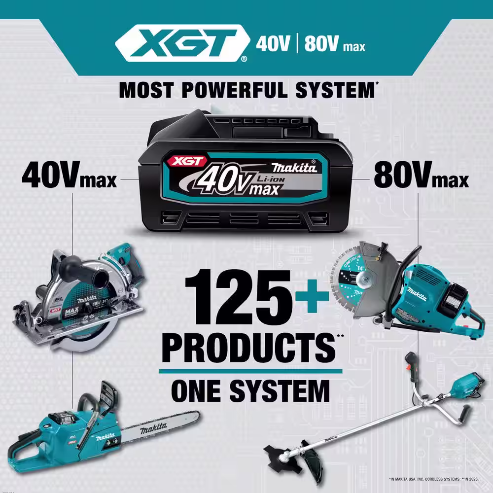 Makita 40V max XGT Brushless Cordless 2.1 Gallon Wet/Dry Dust Extractor/Vacuum Kit (4.0Ah)