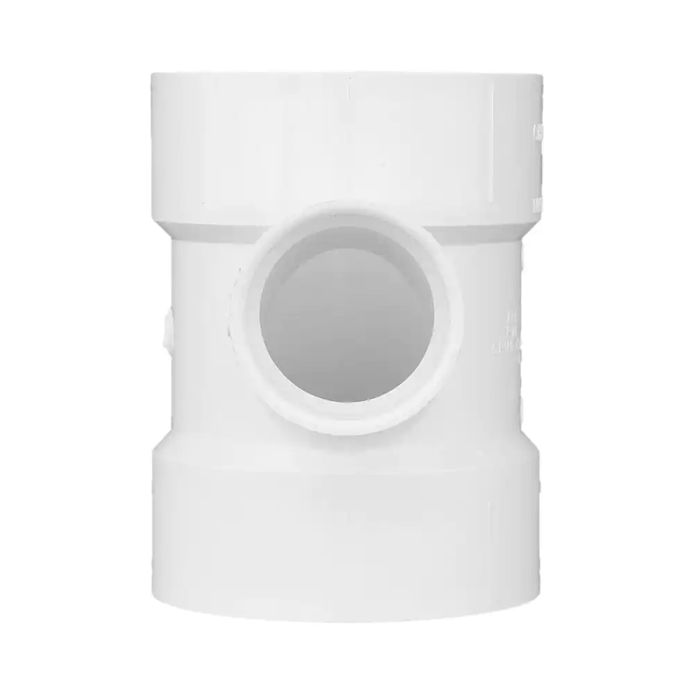 Charlotte Pipe 2 in. x 2 in. x 1-1/2 in. PVC DWV Sanitary Tee Reducing Fitting