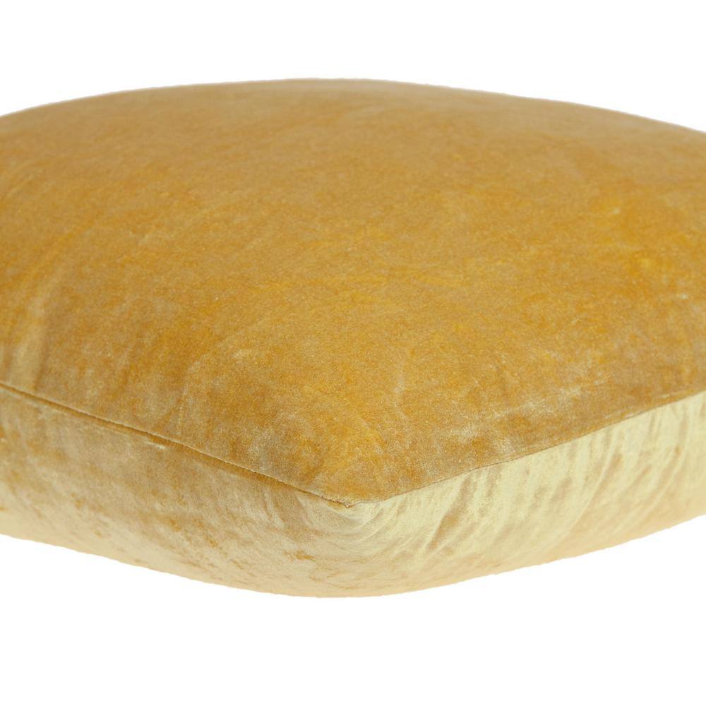 None Danbury Yellow Solid Throw Pillow