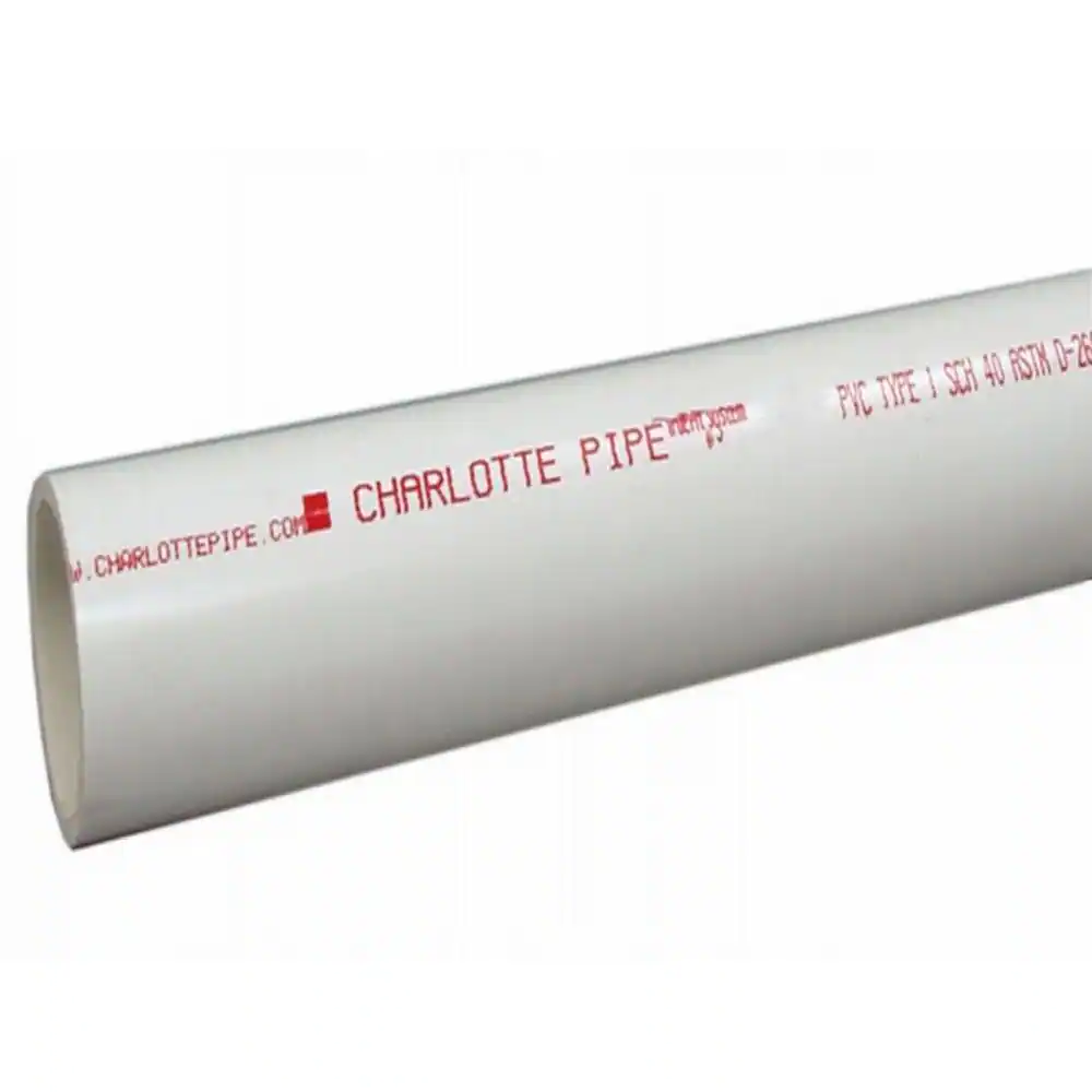 Charlotte Pipe 6 in. x 10 ft. PVC Schedule 40 DWV PE Solid Core Pipe