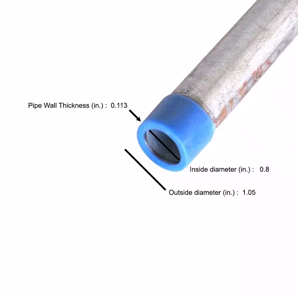 VPC 3/4 in. x 72 in. Galvanized Steel Schedule 40 Cut Pipe