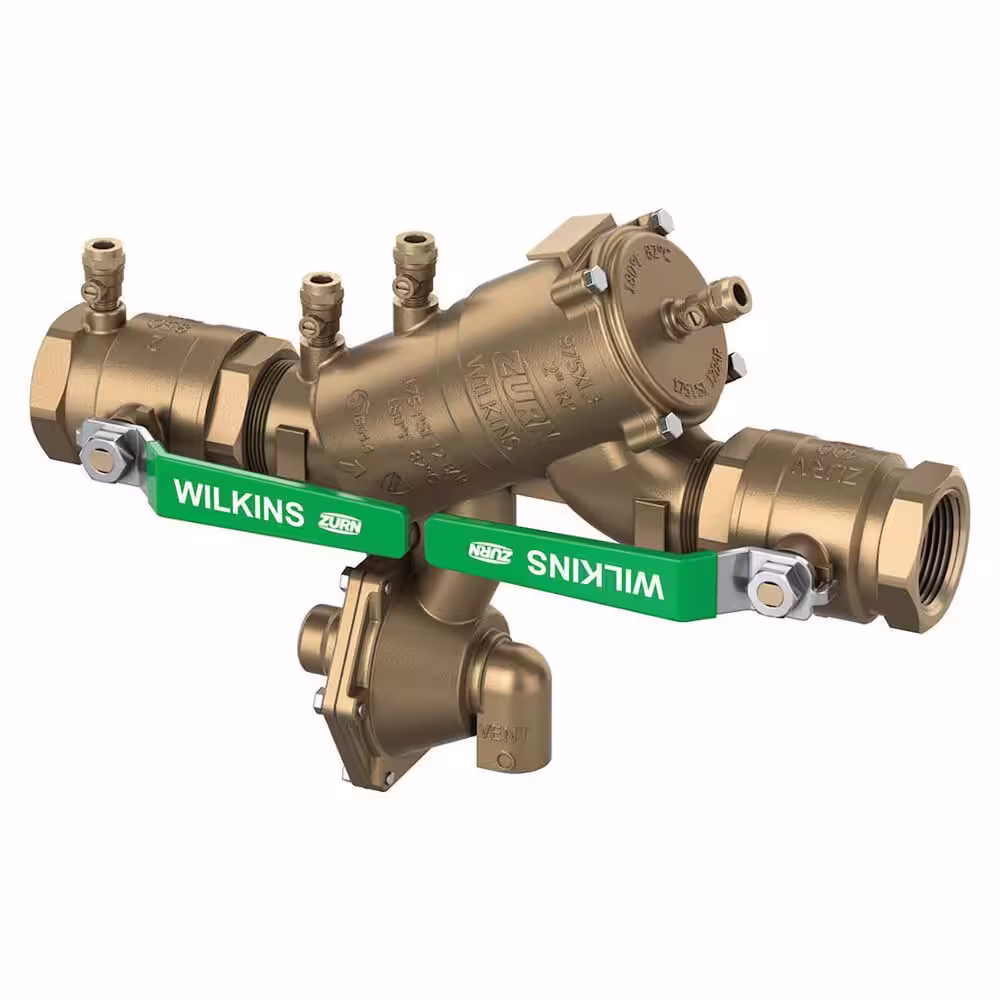 Wilkins 2 in. 975XL3 Reduced Pressure Principle Backflow Preventer with Integral Male Flare SAE Test Fitting