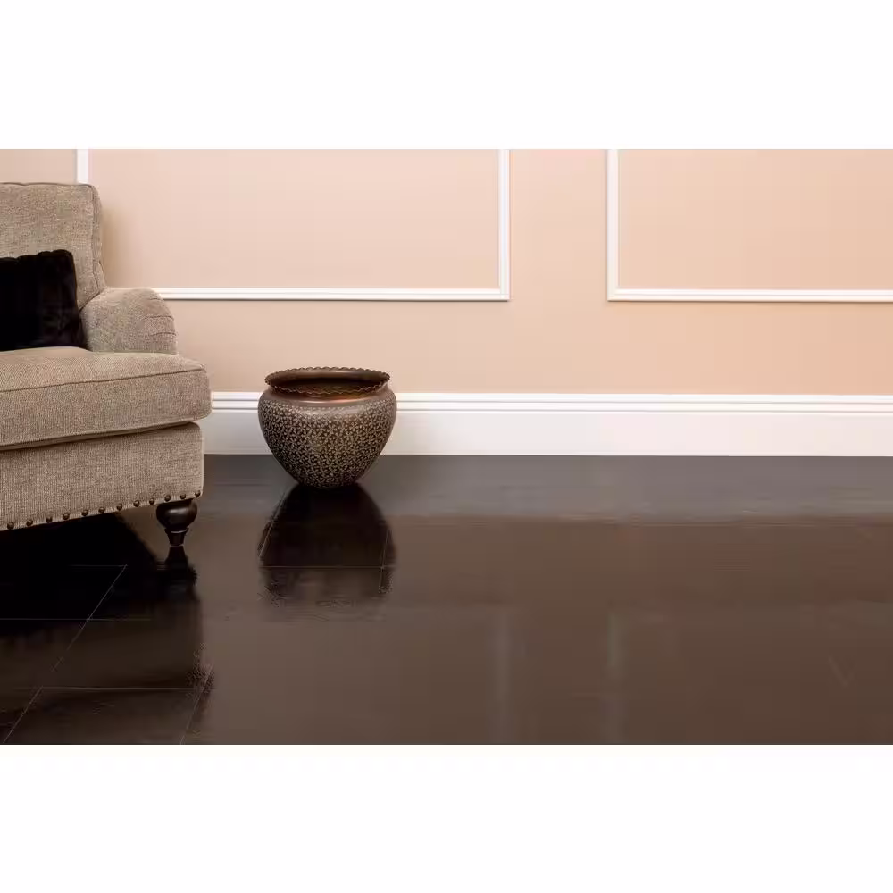 ACHIM Sterling Black Solid 12 in. x 12 in. Peel and Stick Vinyl Tile (20 sq. ft. / case)