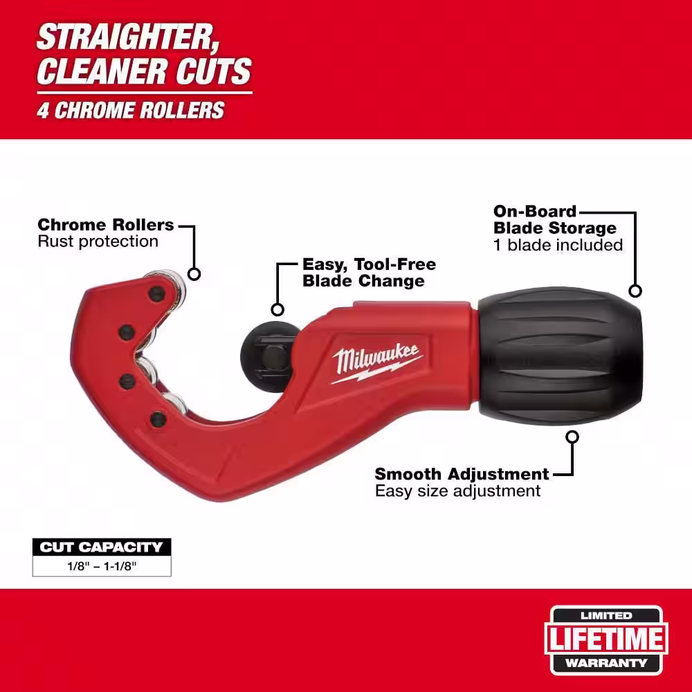 Milwaukee 1 in. Constant Swing Copper Tubing Cutter