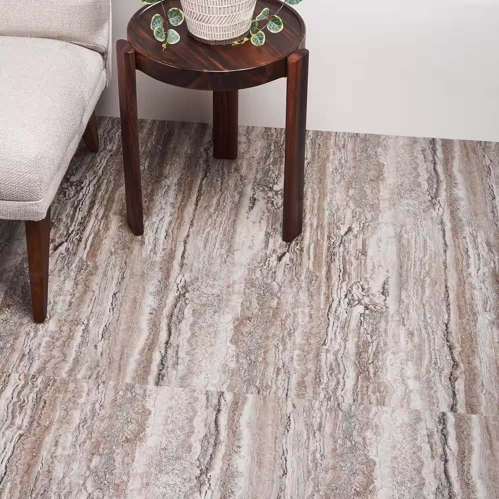 Ivy Hill Tile Duren Riverstone Azulene 28MIL x 18 in. W x 36 in. L Glue Down Waterproof Luxury Vinyl Plank Flooring (36 sqft/case)