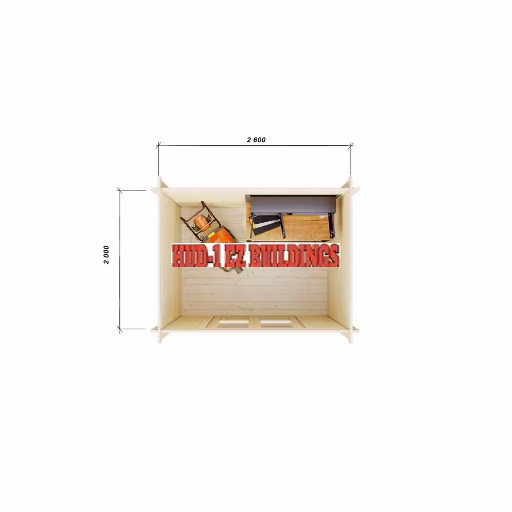Hud-1 EZ Buildings Tina Ad DIY Log Cabin Style Garden House Storage Building Kit