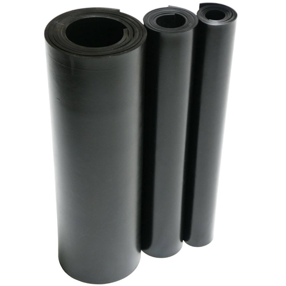 Rubber-Cal EPDM 1/2 in. x 36 in. x 24 in. Commercial Grade 60A Rubber Sheet - Black