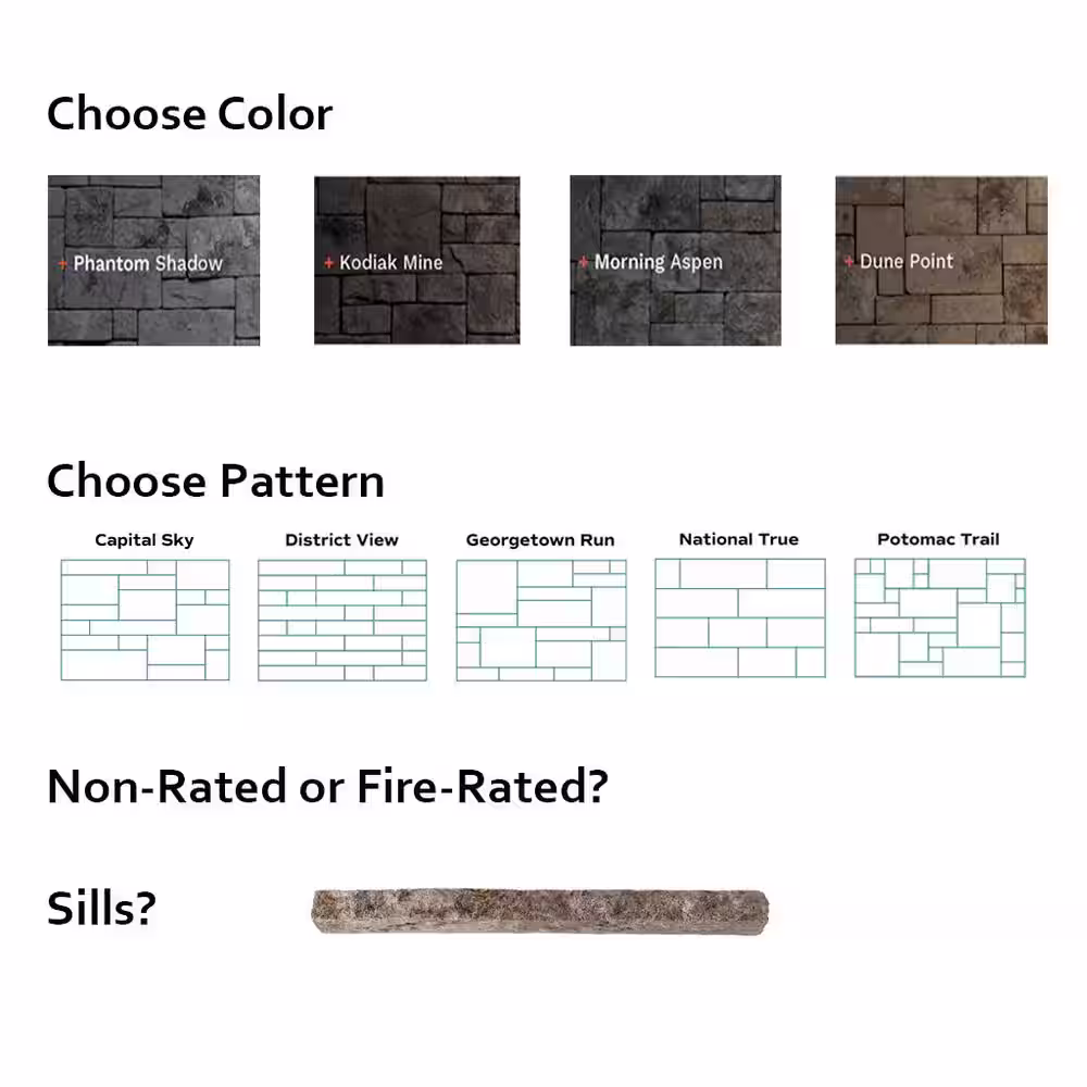 Evolve Stone Capital Sky Phantom Shadow Fire Rated Flat Stone Veneer (14.25 sq. ft. per Box)
