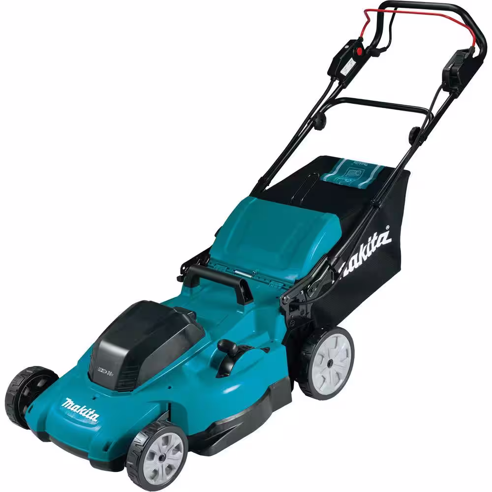 Makita 18-Volt X2 (36V) LXT Lithium-Ion Cordless 19 in. Walk Behind Self-Propelled Lawn Mower Kit w/4 batteries (5.0Ah)