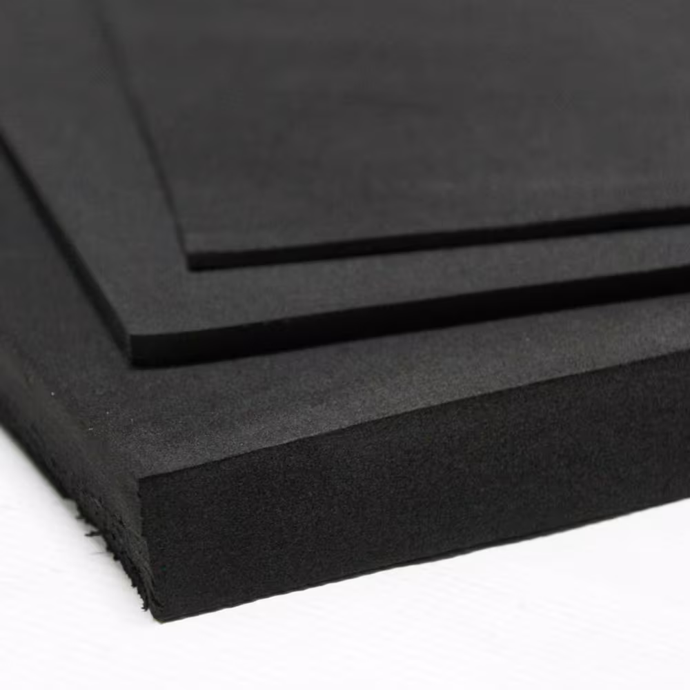Rubber-Cal Closed Cell Sponge Rubber Blend 1/8 in. x 39 in. x 78 in. Black Foam Rubber Sheet