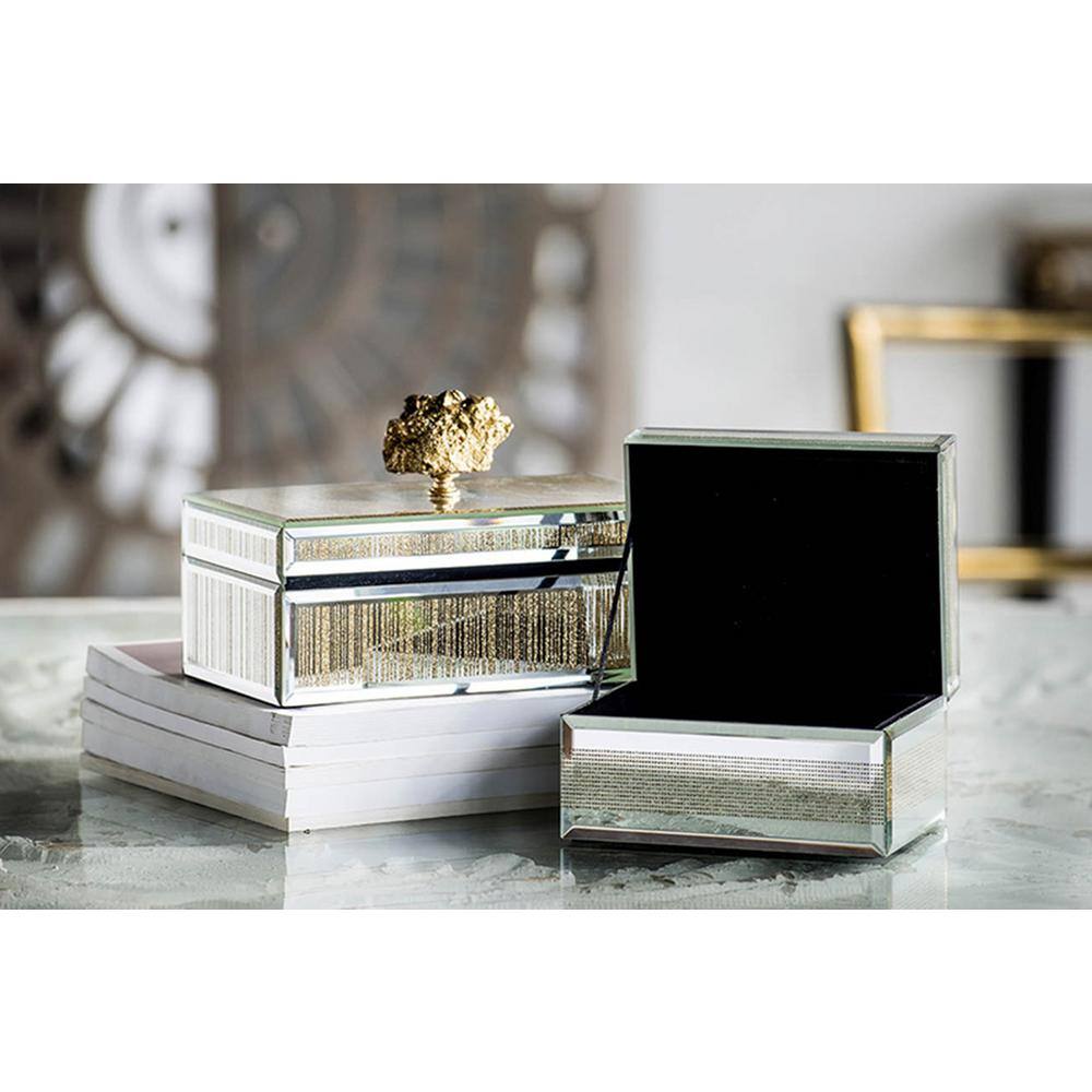 A & B Home Sullivan Multicolor Medium Striped Decorative Box
