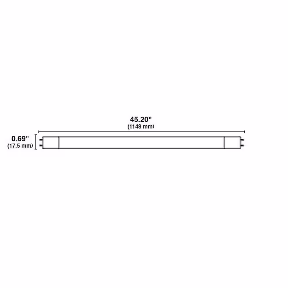 HALCO LIGHTING TECHNOLOGIES 54-Watt Equivalent 25-Watt 45.2 in. Linear T5 LED Non-Dimmable Type B Bypass Tube Light Bulb, Daylight 5000K (25-Pack)