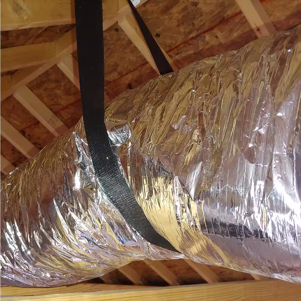 Master Flow 7 in. x 25 ft. Insulated Flexible Duct R6 Silver Jacket