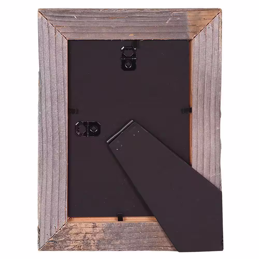 BarnwoodUSA 4 in. x 6 in. Rustic Farmhouse Weathered Gray Reclaimed Picture Frame (1.5 in. Molding)