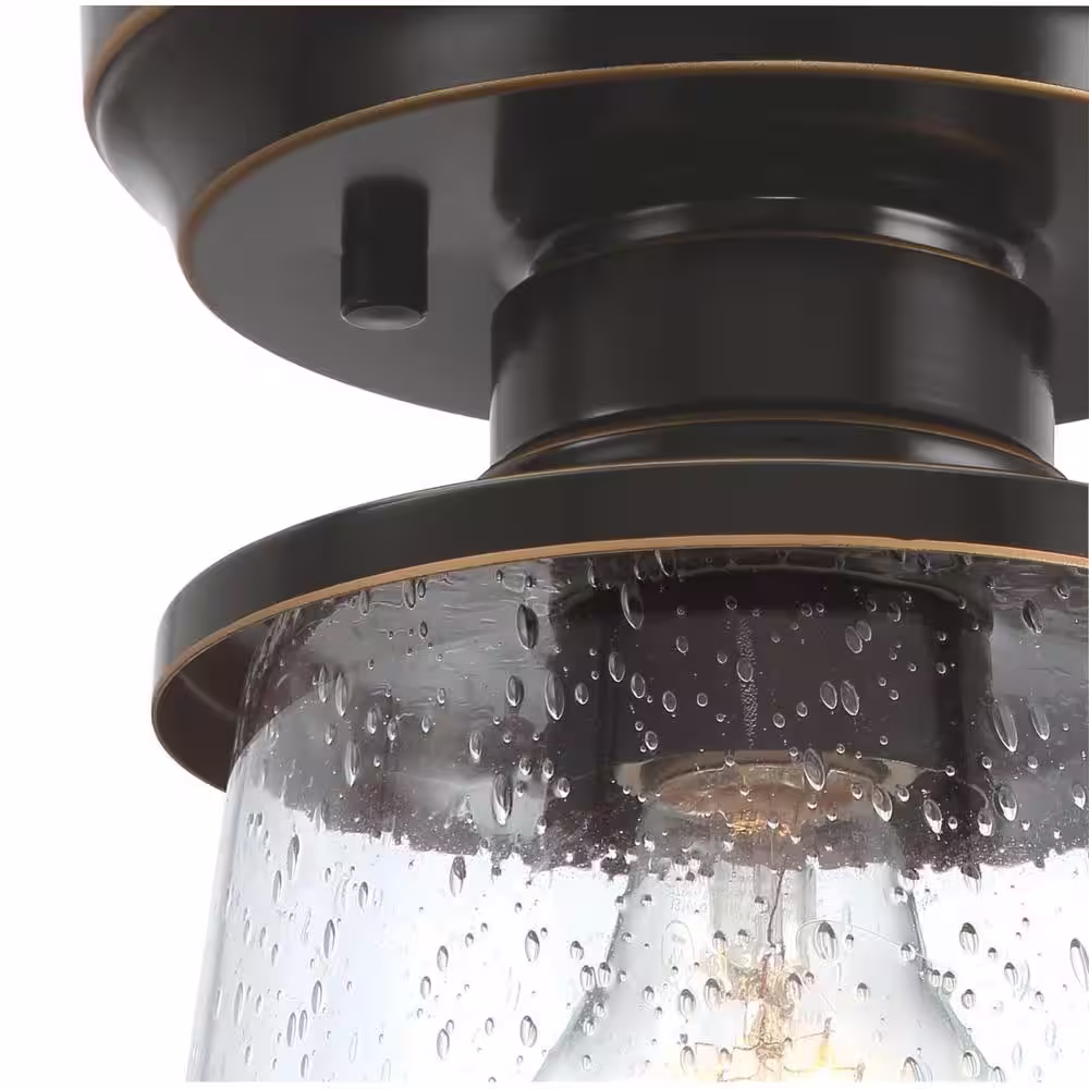 Westinghouse Emma Jane 1-Light Amber Bronze Outdoor Semi-Flush Mount