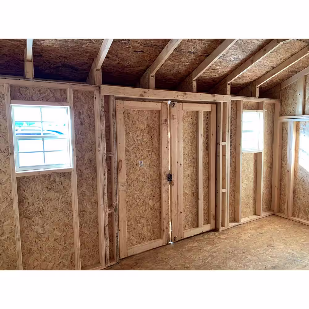 LITTLE COTTAGE CO. Classic Saltbox 12 ft. x 16 ft. Wood Storage Building DIY Kit with Floor