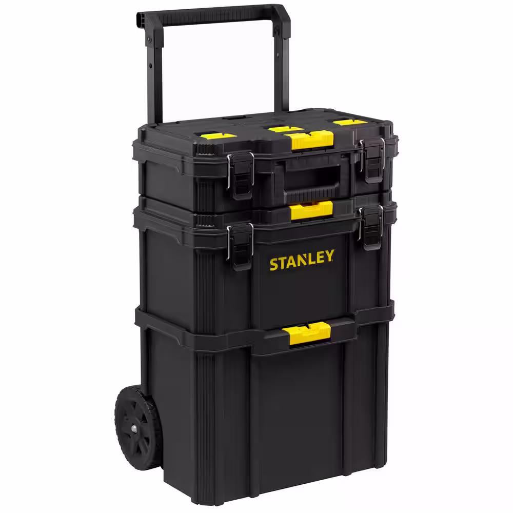 Stanley Rolling 14.75 in. Workshop Tower and Mechanics Tool Set (210 Piece)