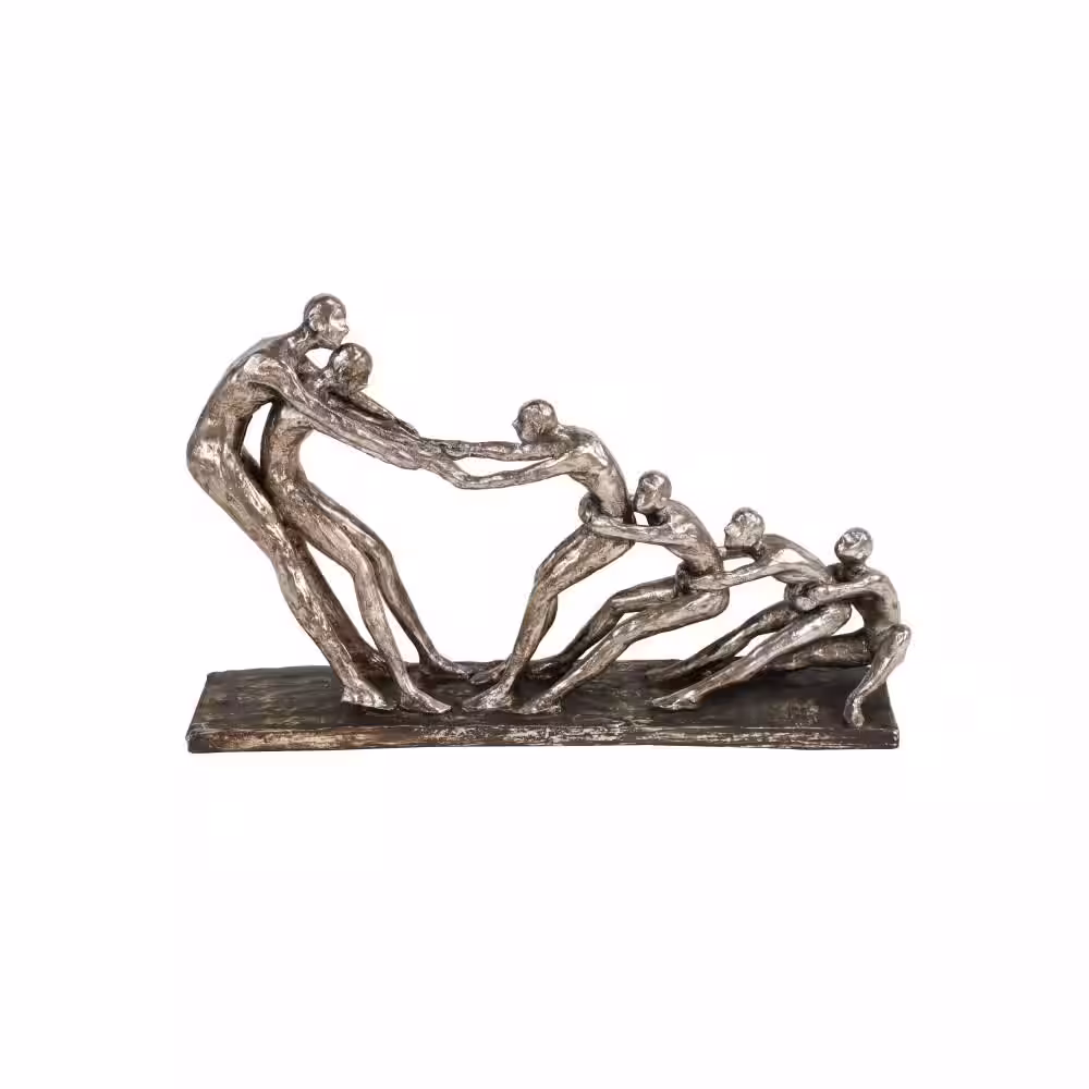 Litton Lane Silver Polystone People Sculpture