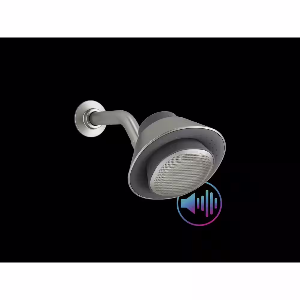 KOHLER Moxie 2.5 gpm Shower Head with Waterproof Speaker Featuring Bluetooth Wireless Technology and sound by Harman Kardon