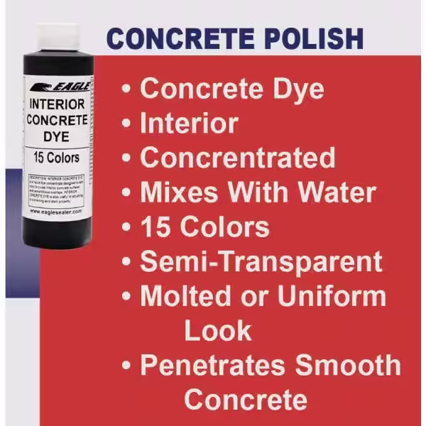 Eagle 1 gal. Roast Pepper Interior Concrete Dye Stain Makes with Water from 8 oz. Concentrate