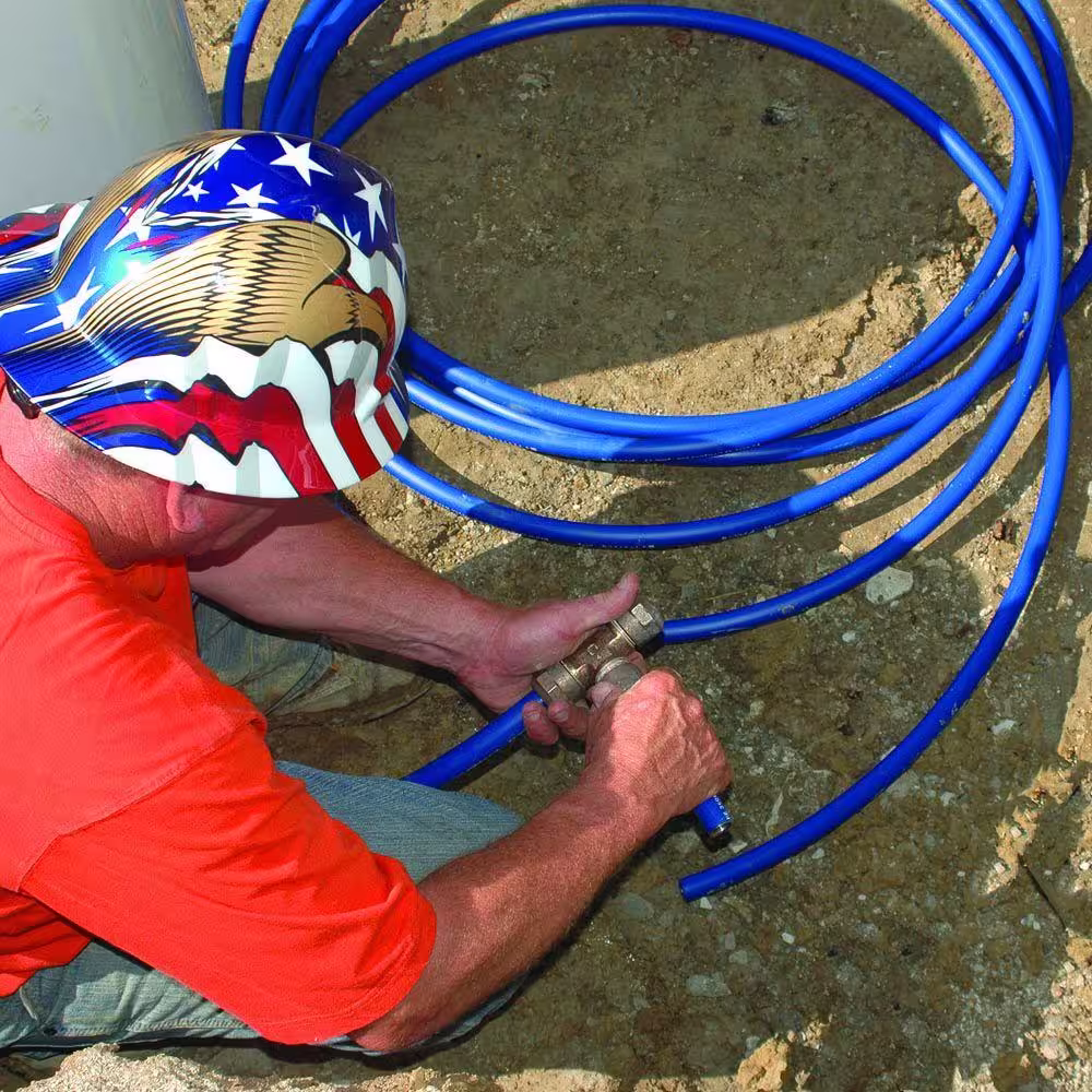 Advanced Drainage Systems 1-1/4 in. x 100 ft. CTS 250 psi NSF Poly Pipe in Blue