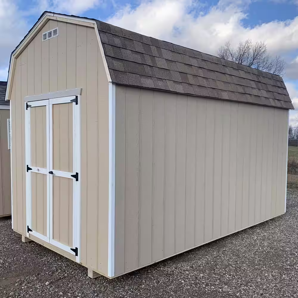 LITTLE COTTAGE CO. Value Gambrel 12 ft. x 20 ft. Wood Storage Building Precut Kit with 6 ft. Sidewalls