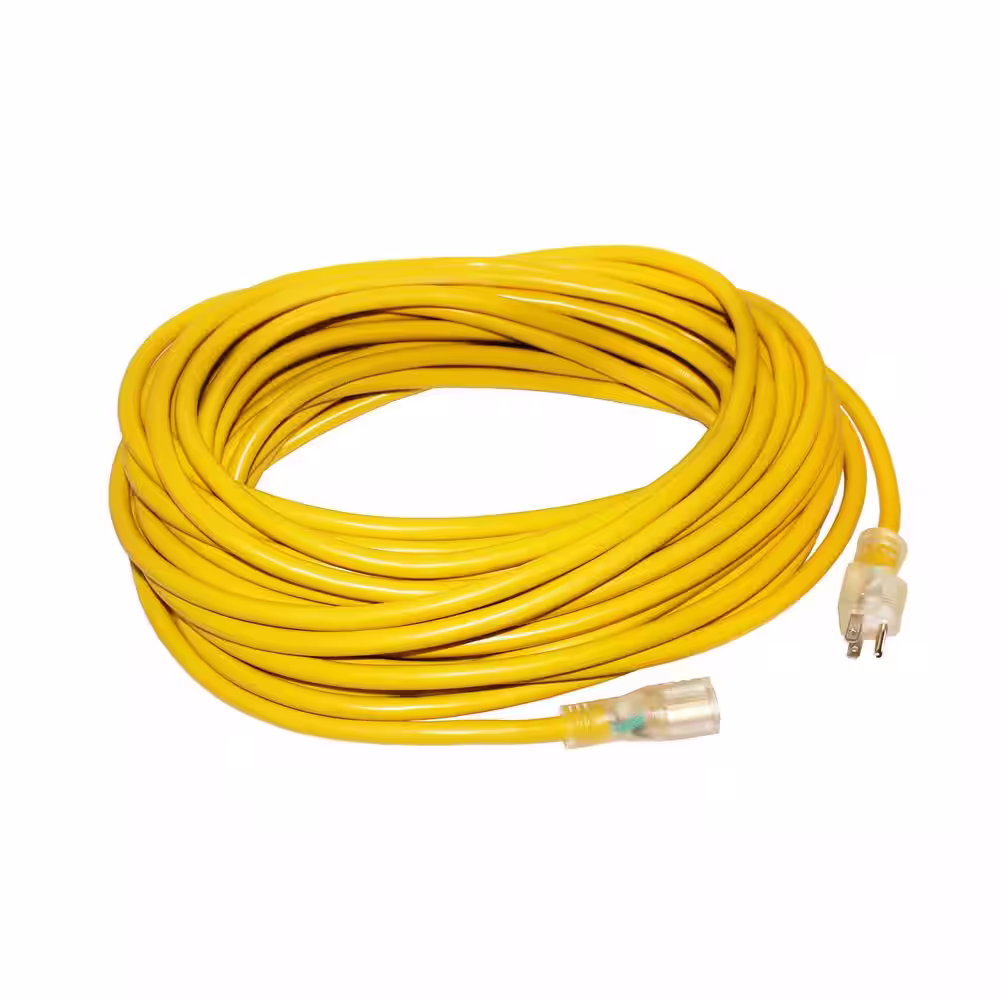 None 75 ft. 10/3 SJTW 15 Amp 125-Volt 1875-Watt Lighted End Outdoor Super Heavy-Duty Jacket Extension Cord (2-Pack)