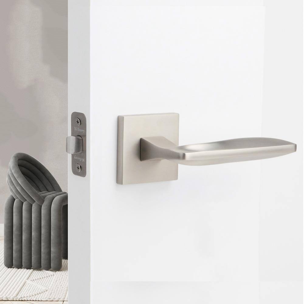 McBowery Canal Satin Nickel Passage Hall/Closet Modern Door Handle (Right Hand)