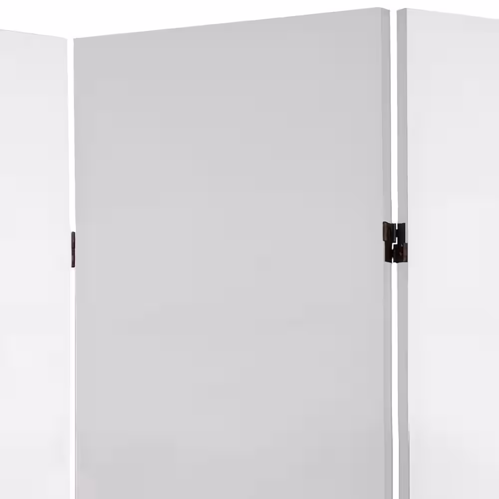 Oriental Furniture 4 ft. Short Do It Yourself Canvas Folding Screen - 3 Panel