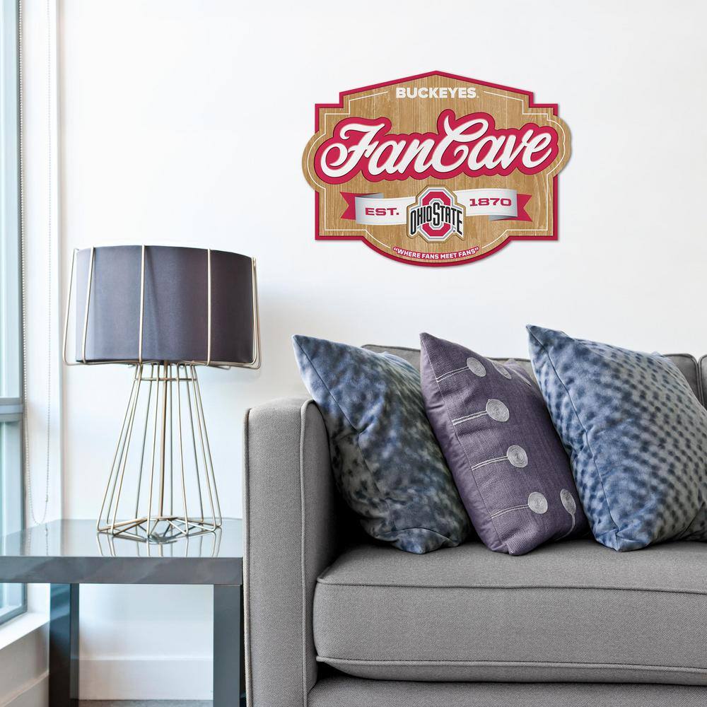 YouTheFan NCAA Ohio State Buckeyes Fan Cave Decorative Sign