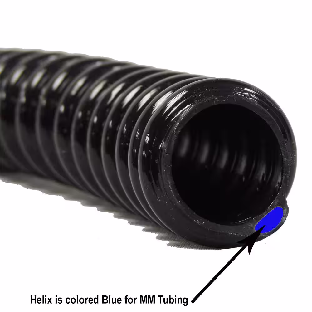 HYDROMAXX 3/4 in. Dia x 50 ft. MM Sizing Black Non Kink, Corrugated, Flexible PVC Pond Tubing