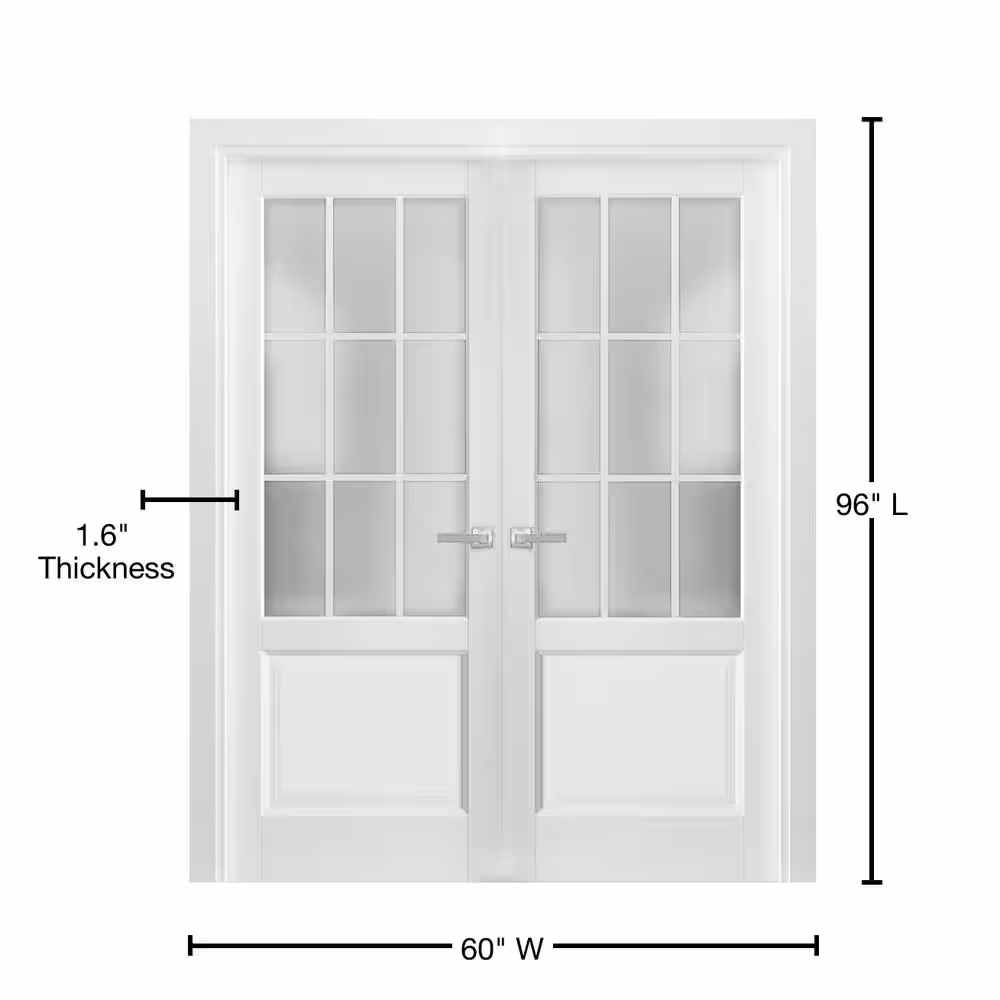 Sartodoors 60 in. x 96 in. Single Panel White Finished Pine Wood Interior Door Slab