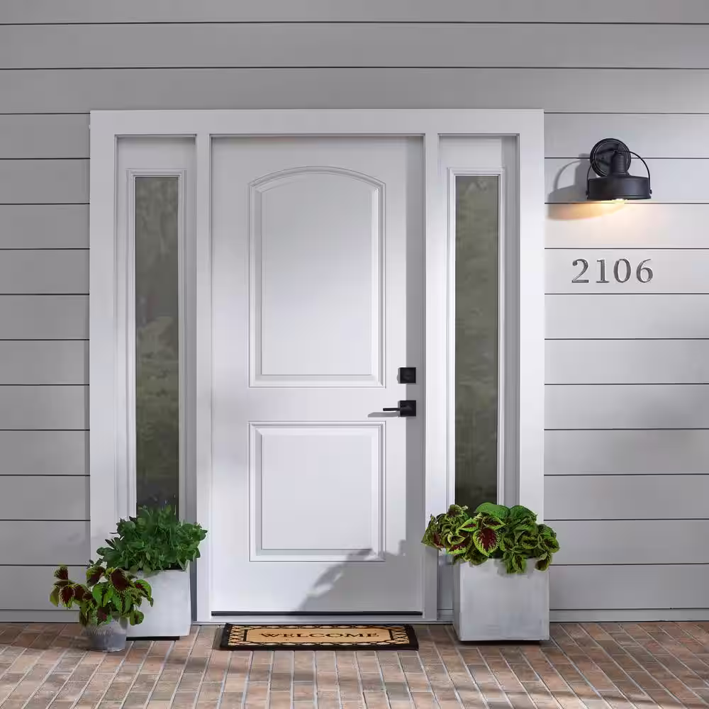 Everbilt 4 in. Satin Nickel Flush Mount Metal House Number 8